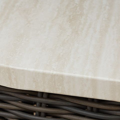 Kimora - Rectangular Cocktail Table - Beige / Dark Brown - Signature Design by Ashley® - 5