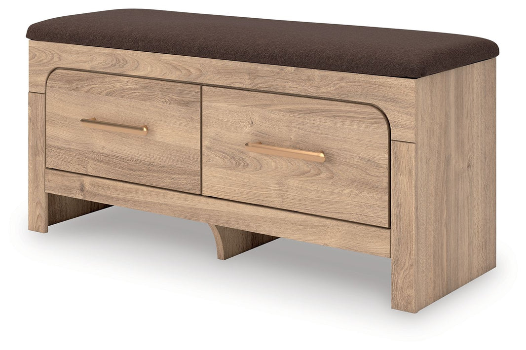 Kinlanni - Bedroom Upholstered Storage Bench - Tan / Brown - Signature Design by Ashley® - 2