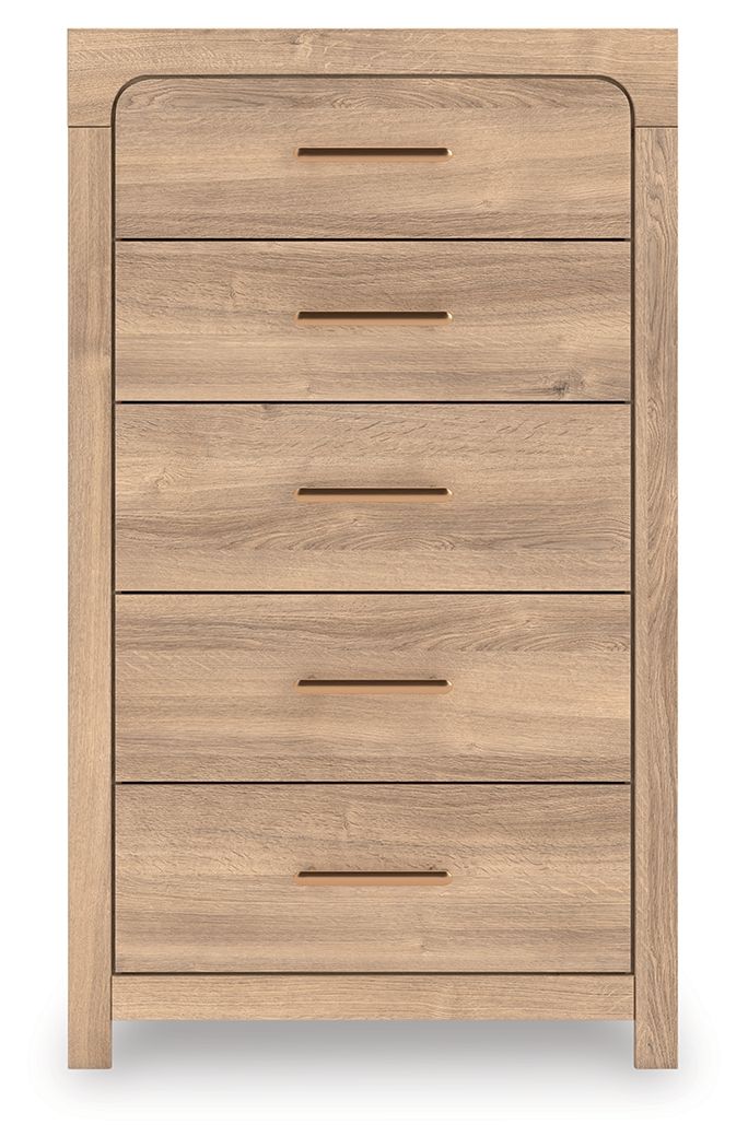 Kinlanni - Five Drawer Chest - Tan - Signature Design by Ashley® - 9