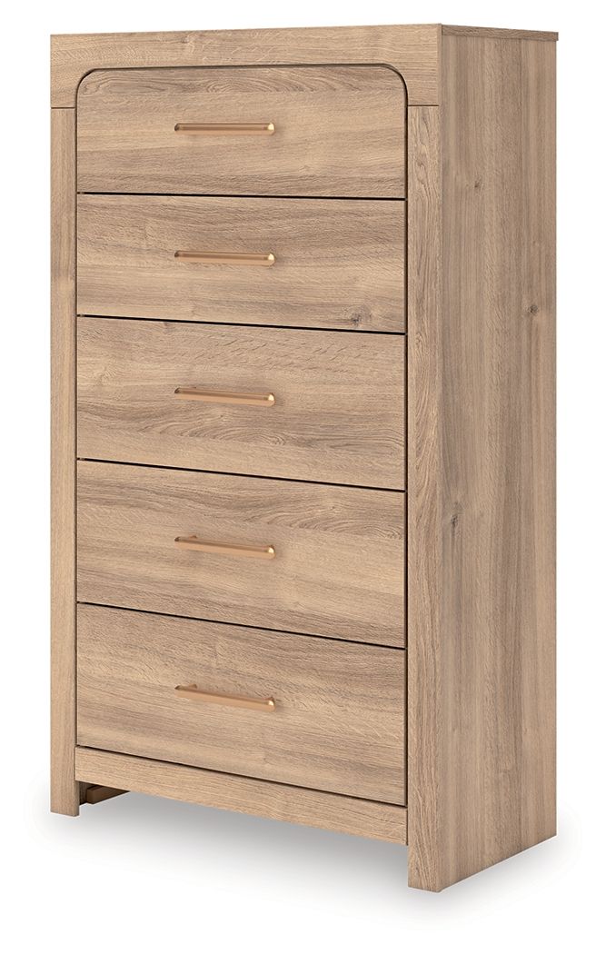 Kinlanni - Five Drawer Chest - Tan - Signature Design by Ashley® - 4