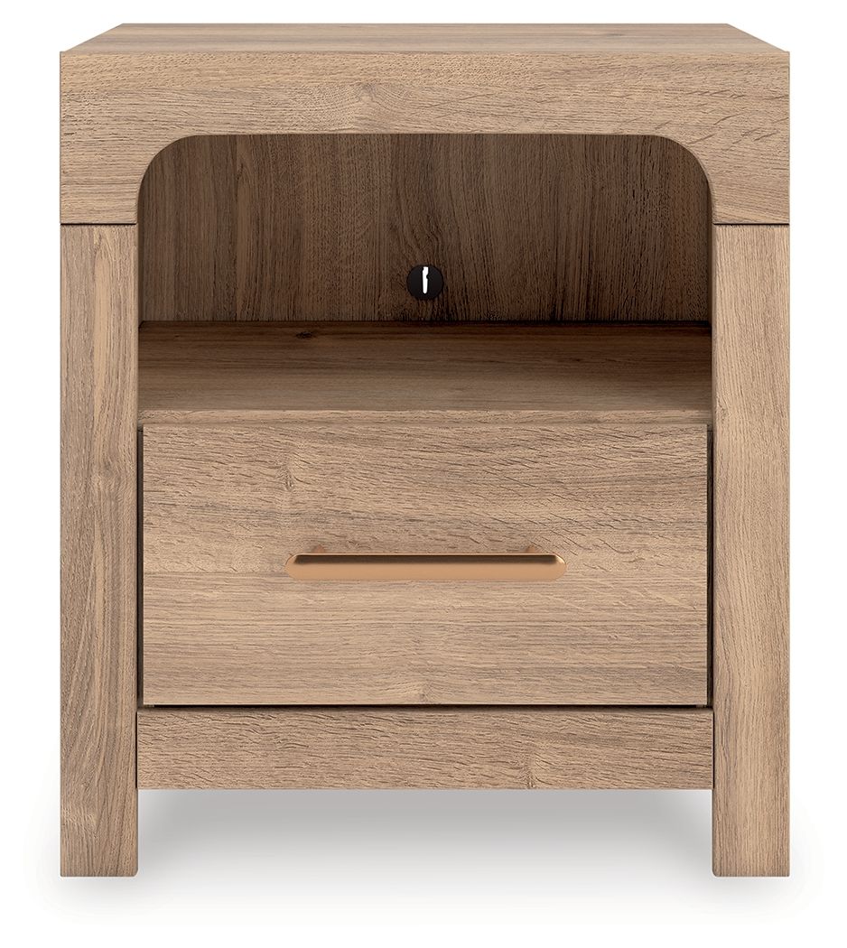 Kinlanni - One Drawer Night Stand - Tan - Signature Design by Ashley® - 8
