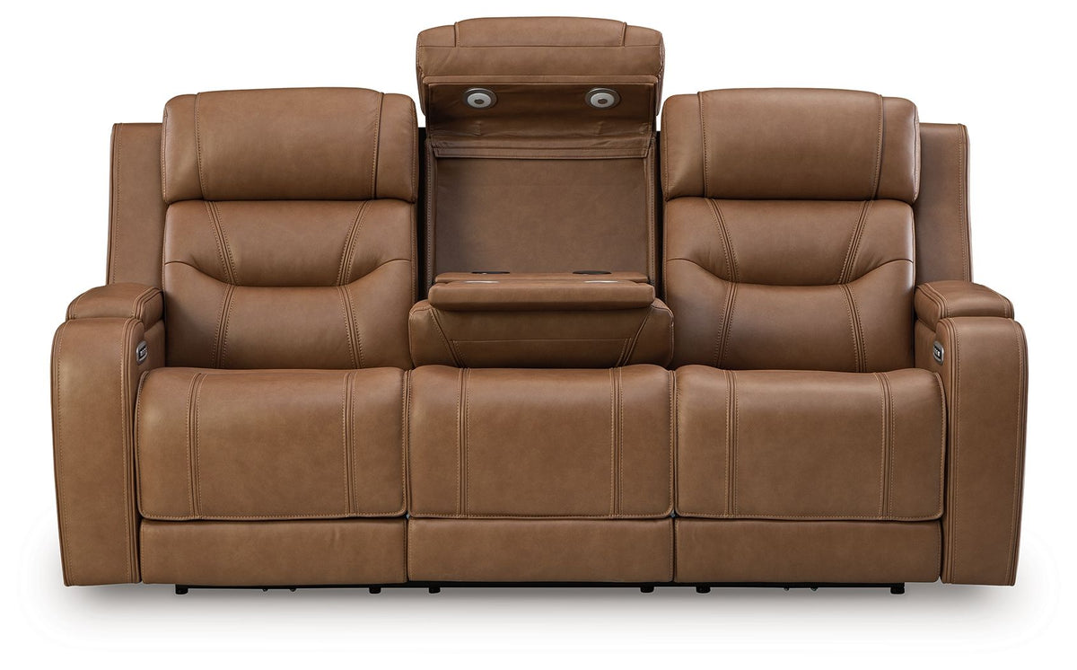 Knightington - 3 Pc. - Power Reclining Sofa, Loveseat And Recliner - Caramel - Signature Design by Ashley® - 2