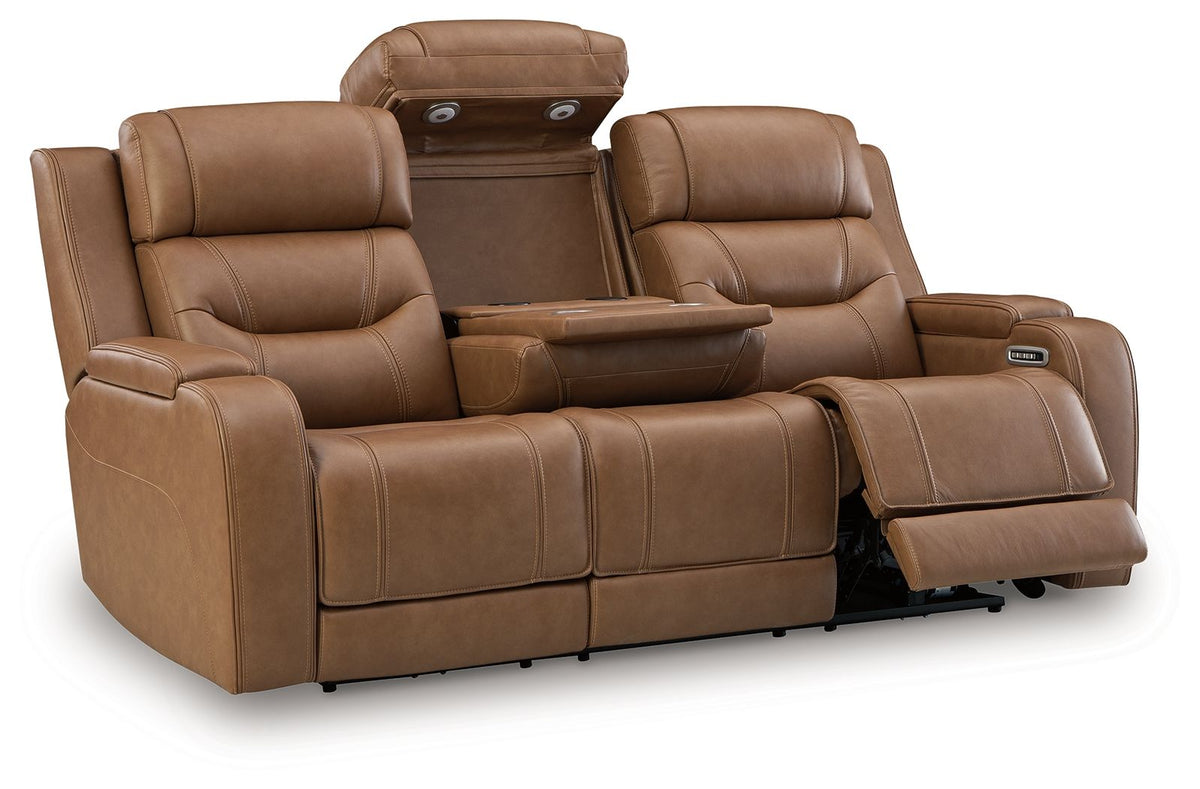 Knightington - 3 Pc. - Power Reclining Sofa, Loveseat And Recliner - Caramel - Signature Design by Ashley® - 7