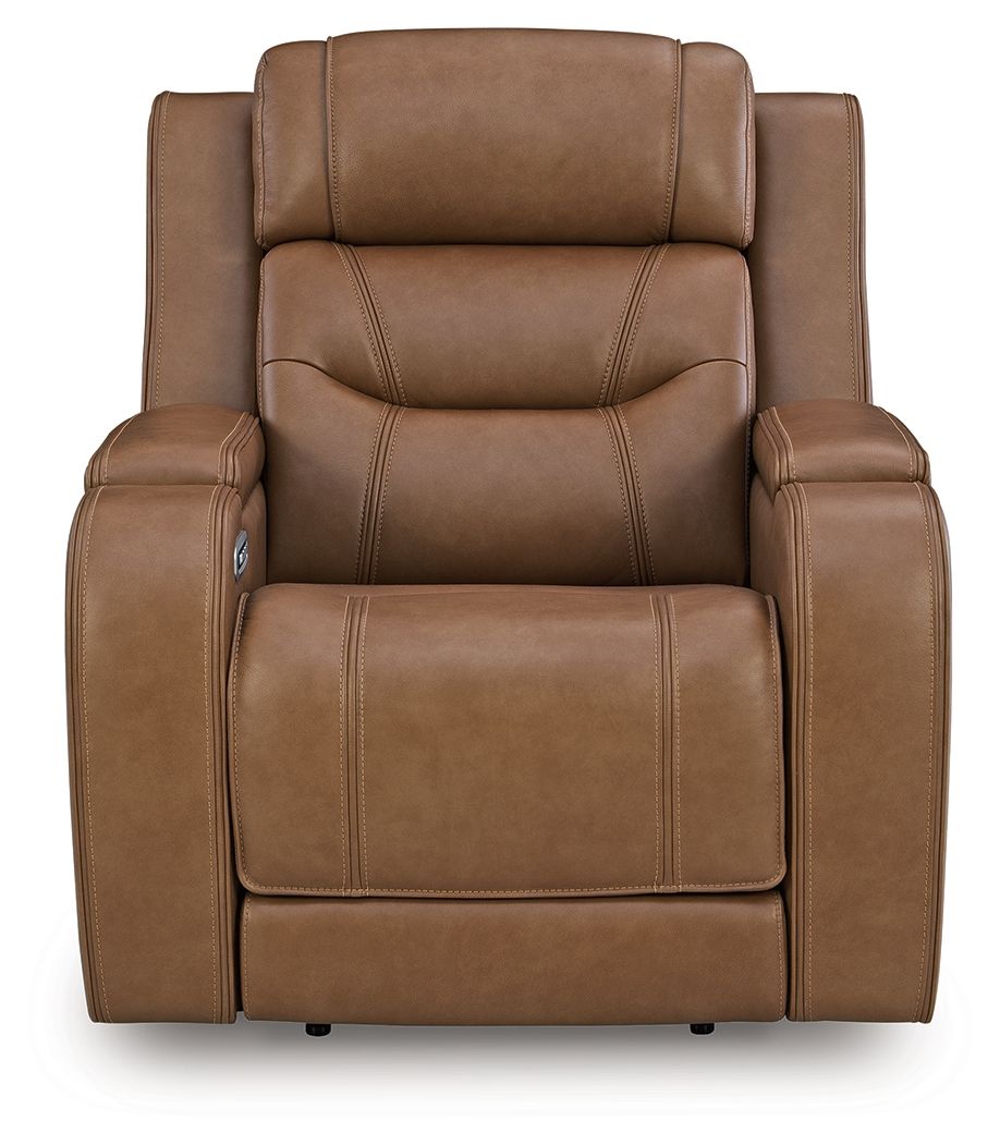 Knightington - 3 Pc. - Power Reclining Sofa, Loveseat And Recliner - Caramel - Signature Design by Ashley® - 6