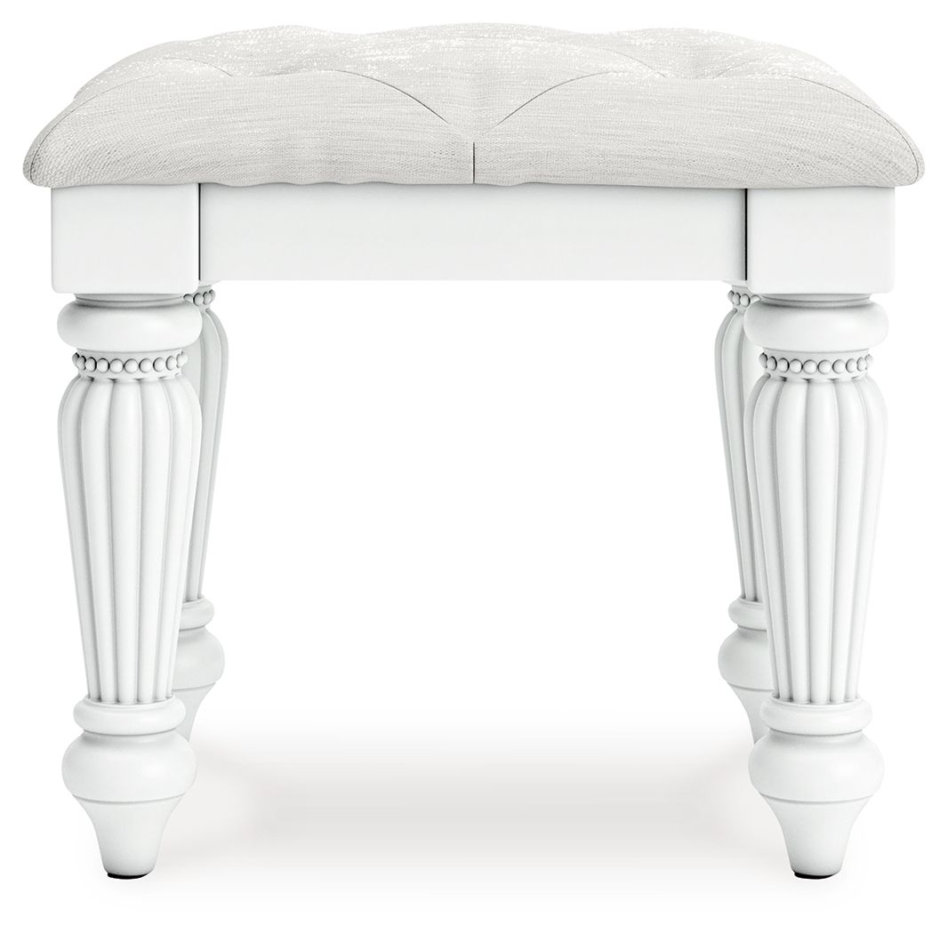 Kozlani - 3 Pc. - Vanity, Mirror And Stool - White - Signature Design by Ashley® - 4