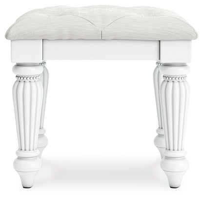 Kozlani - 3 Pc. - Vanity, Mirror And Stool - White - Signature Design by Ashley® - 4