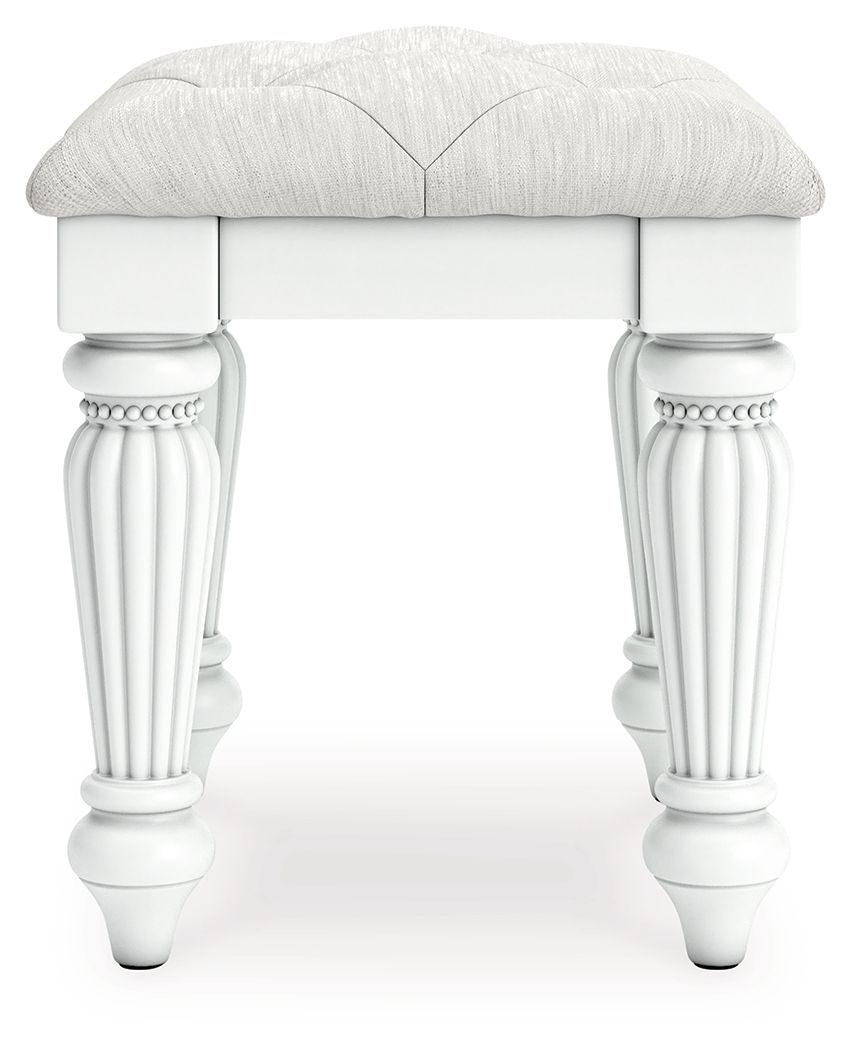 Kozlani - 3 Pc. - Vanity, Mirror And Stool - White - Signature Design by Ashley® - 5
