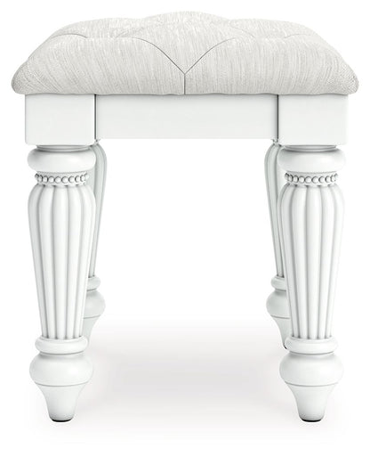 Kozlani - 3 Pc. - Vanity, Mirror And Stool - White - Signature Design by Ashley® - 5