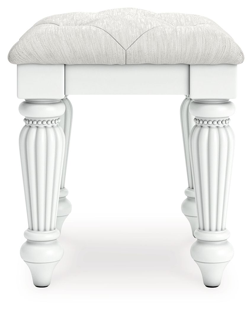 Kozlani - 3 Pc. - Vanity, Mirror And Stool - White - Signature Design by Ashley® - 8