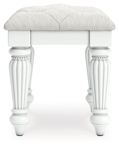 Kozlani - 3 Pc. - Vanity, Mirror And Stool - White - Signature Design by Ashley® - 8