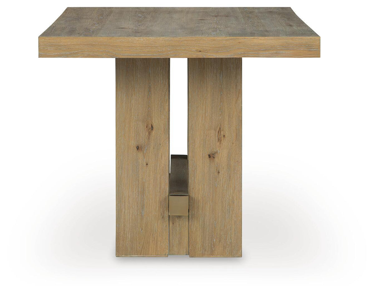 Lasinger - 5 Pc. - Counter Height Dining Table And 4 Barstools - Light Brown - Signature Design by Ashley® - 8