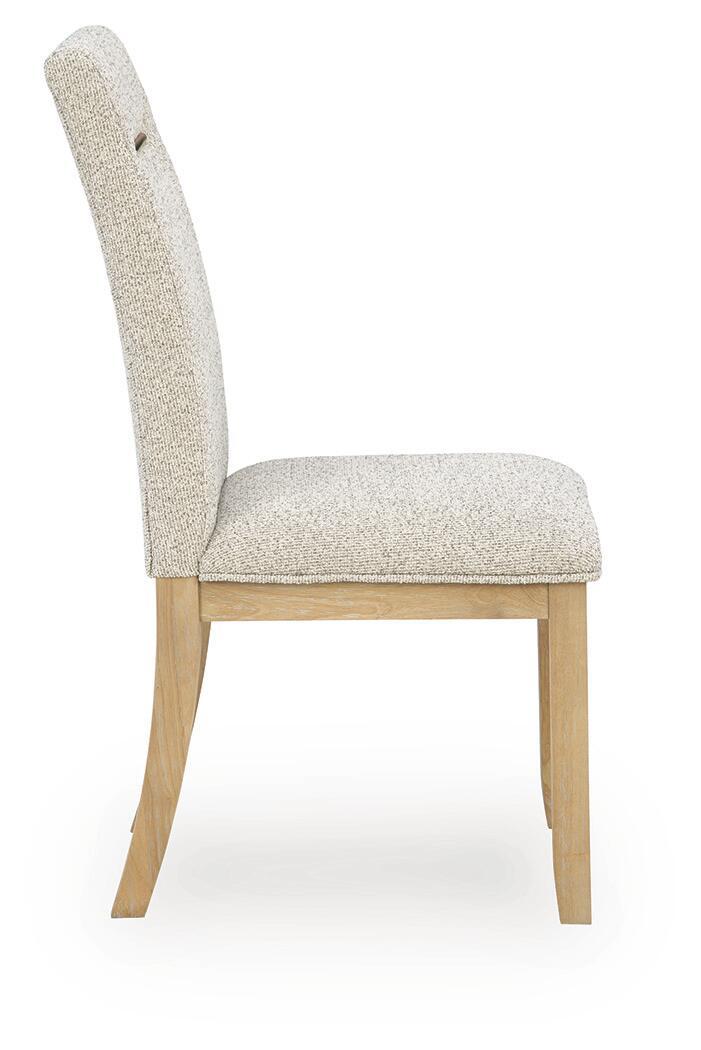 Lasinger - 5 Pc. - Dining Table And 4 Upholstered Side Chairs - Light Brown - Signature Design by Ashley® - 6