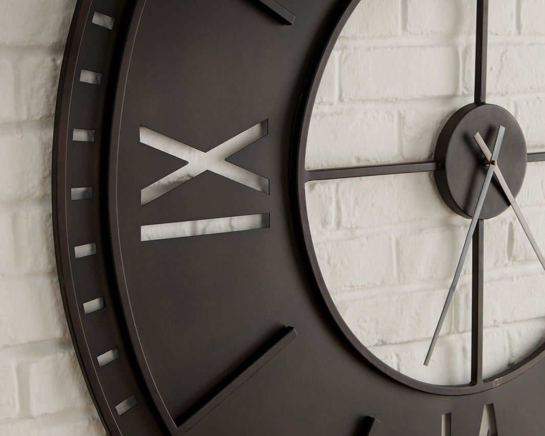 Lytle - Wall Clock - Antique Brown - Signature Design by Ashley® - 2