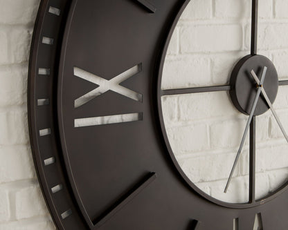 Lytle - Wall Clock - Antique Brown - Signature Design by Ashley® - 2