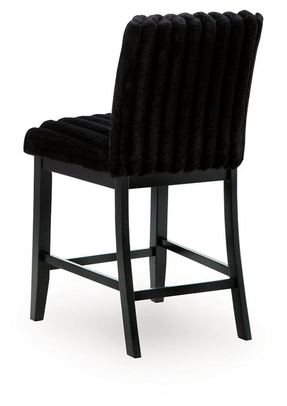 Mervannie - Upholstered Barstool (Set of 2) - Black - Signature Design by Ashley® - 6