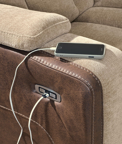 Mixed Motion - Power Recliner With Adjustable Headrest - Signature Design by Ashley® - 15