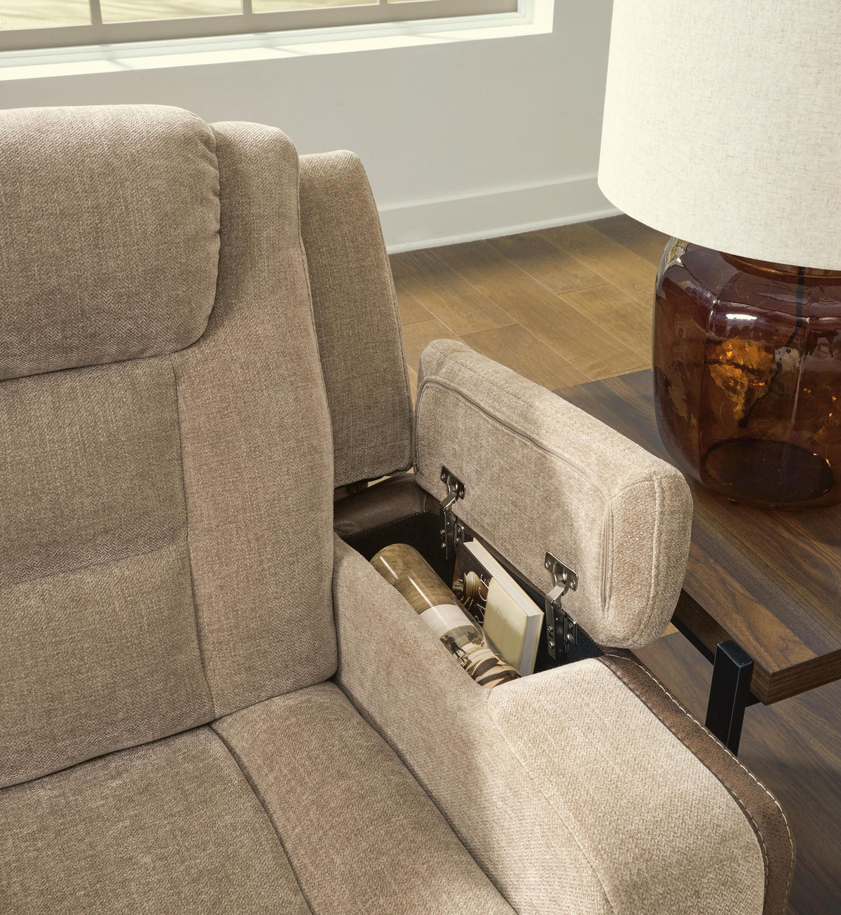 Mixed Motion - Power Reclining Loveseat With Console / Adjustable Headrest - Signature Design by Ashley® - 9