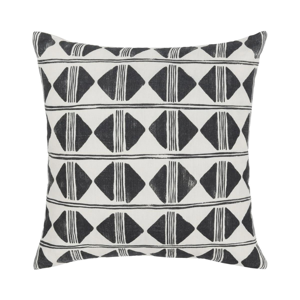 Nubia - 22" x 22" Pillow - Black / White - Villa - 7
