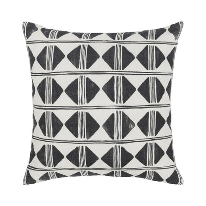 Nubia - 22" x 22" Pillow - Black / White - Villa - 7