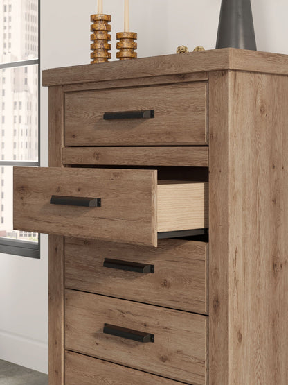 Oliandon - Five Drawer Chest - Light Brown - Signature Design by Ashley® - 5