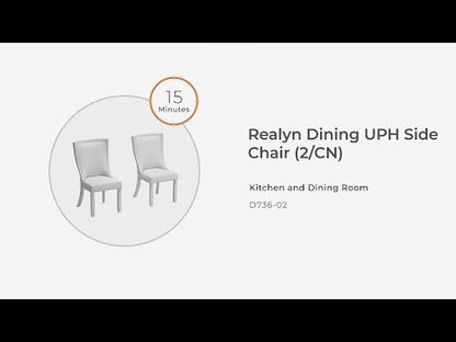 Tyler Creek - Dining UPH Side Chair (Set of 2) - Framed Back - Black / Grayish Brown