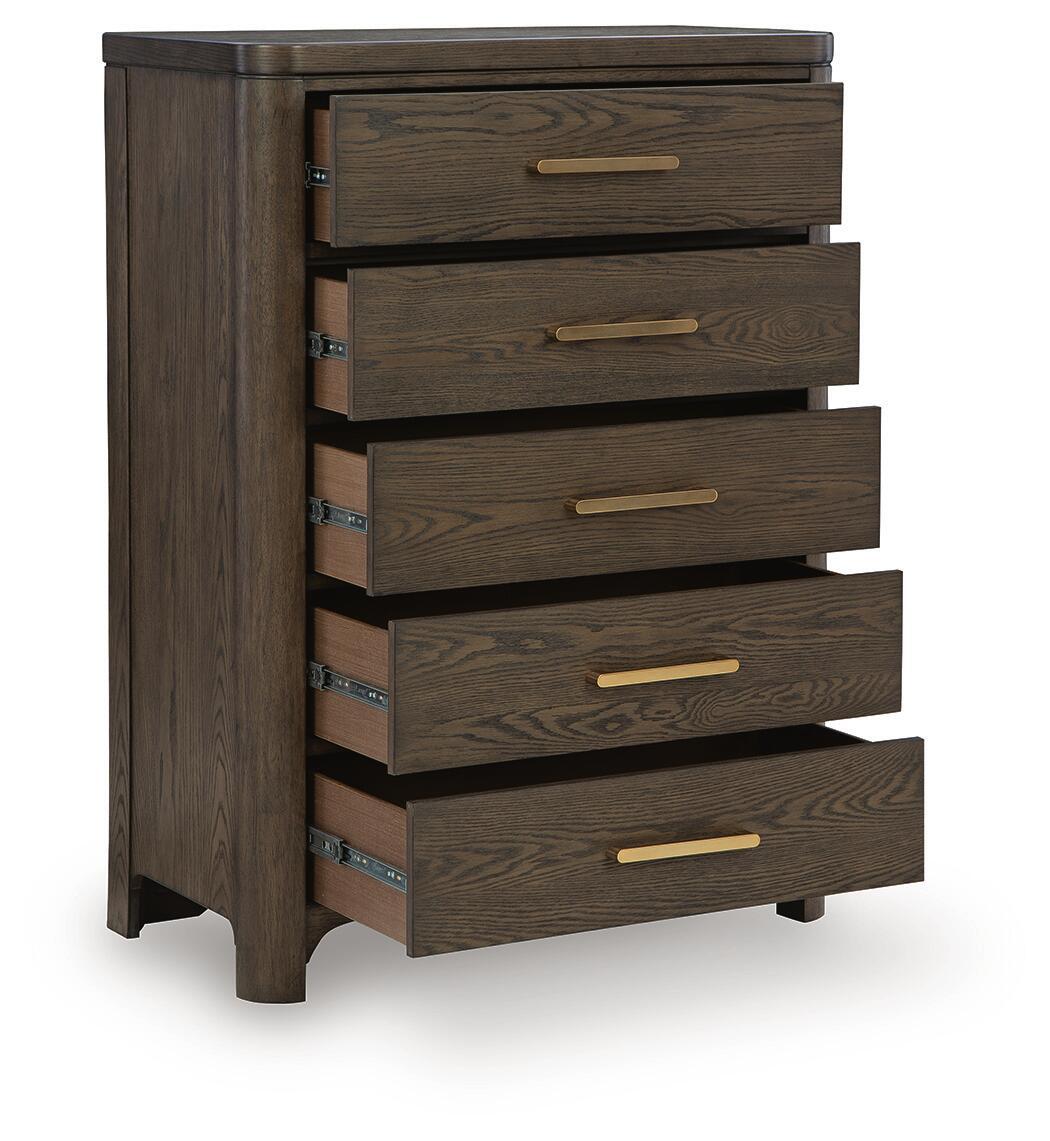 Radkin - Five Drawer Chest - Burnished Brown - Signature Design by Ashley® - 3