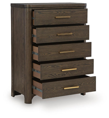 Radkin - Five Drawer Chest - Burnished Brown - Signature Design by Ashley® - 3