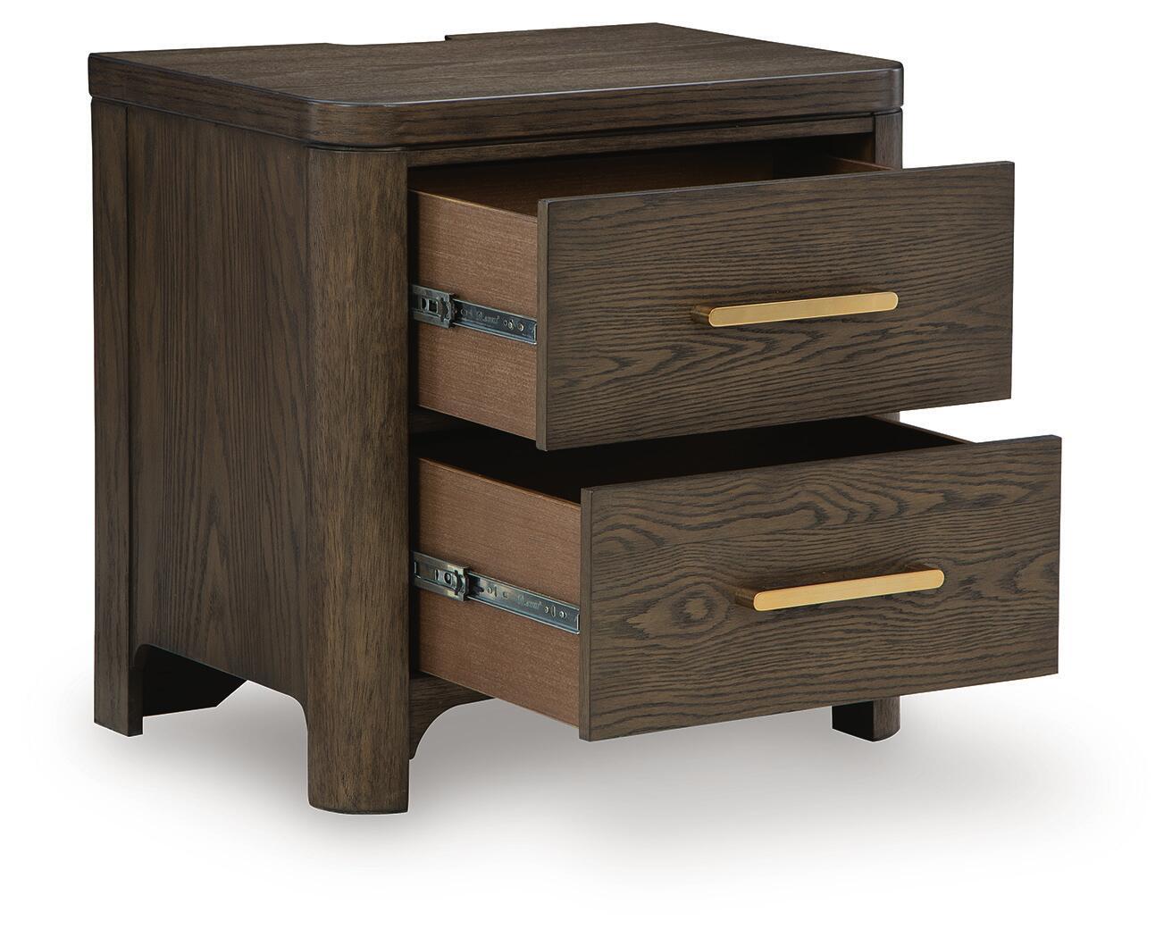 Radkin - Two Drawer Night Stand - Burnished Brown - Signature Design by Ashley® - 7