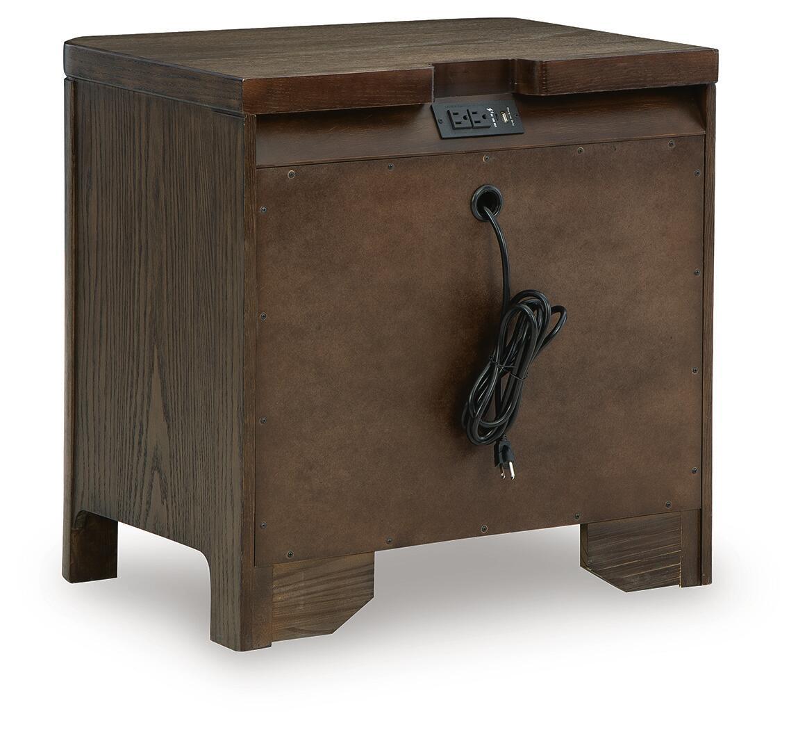 Radkin - Two Drawer Night Stand - Burnished Brown - Signature Design by Ashley® - 4