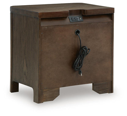 Radkin - Two Drawer Night Stand - Burnished Brown - Signature Design by Ashley® - 4