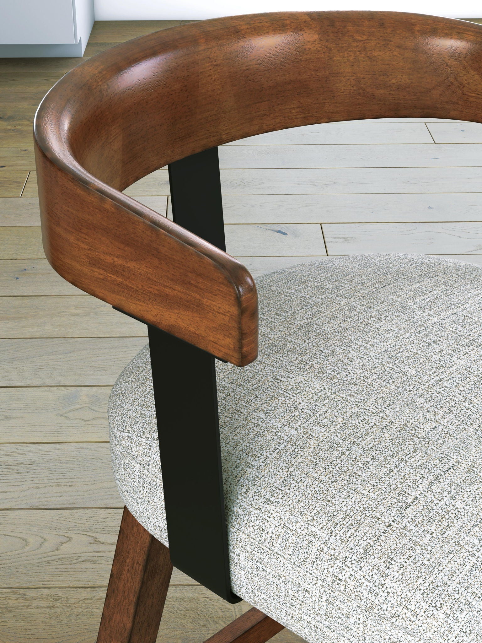 Ralene - Upholstered Swivel Barstool (Set of 2) - Medium Brown - Signature Design by Ashley® - 3