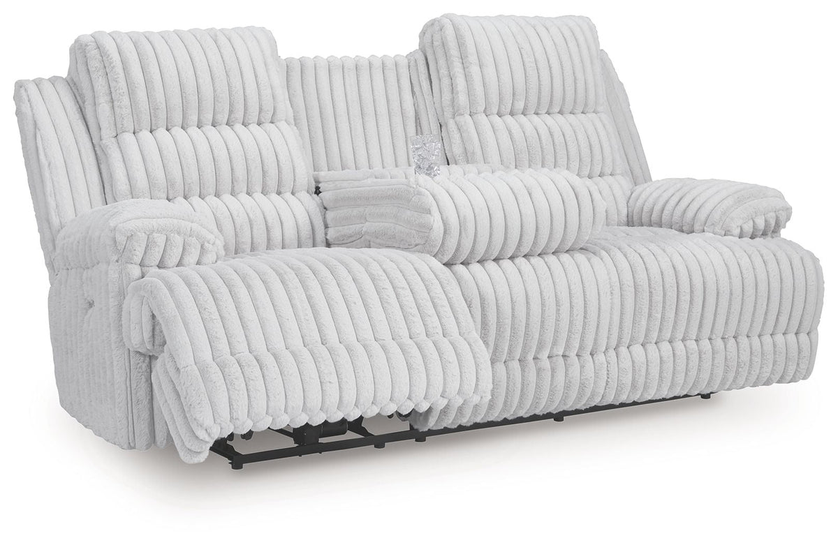 Rhines Falls - 2 Pc. - Power Reclining Sofa And Loveseat - Alloy - Signature Design by Ashley® - 8