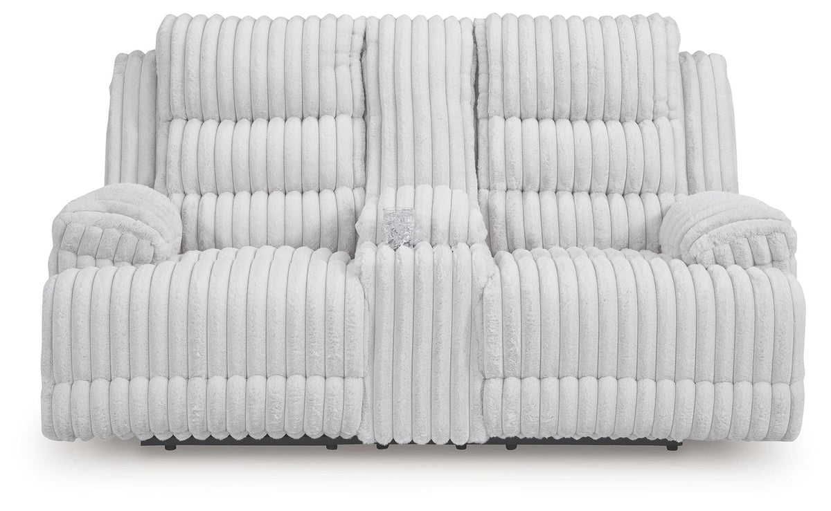 Rhines Falls - 2 Pc. - Power Reclining Sofa And Loveseat - Alloy - Signature Design by Ashley® - 2