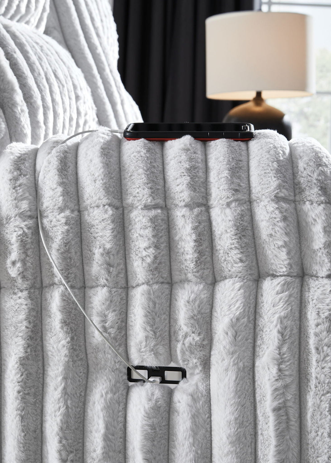 Rhines Falls - Double Reclining Power Loveseat With Console - Alloy - Signature Design by Ashley® - 2