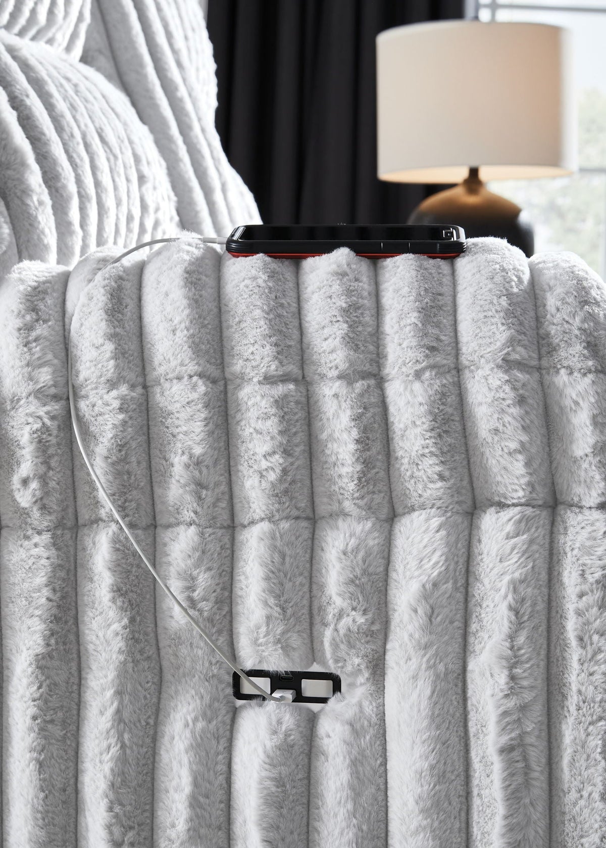 Rhines Falls - Double Reclining Power Loveseat With Console - Alloy - Signature Design by Ashley® - 2