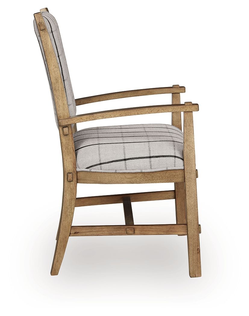 Ridgester - Dining Upholstered Arm Chair (Set of 2) - Light Brown - Benchcraft® - 4
