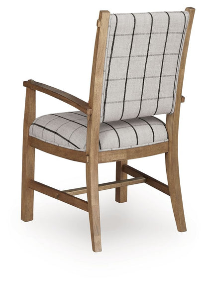Ridgester - Dining Upholstered Arm Chair (Set of 2) - Light Brown - Benchcraft® - 5