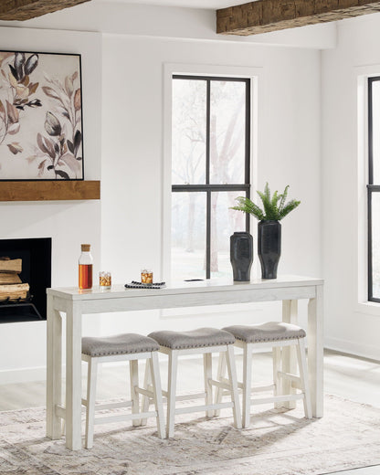 Robbinsdale - Rectangular Dining Room Counter Table Set (Set of 4) - Antique White - Signature Design by Ashley® - 9
