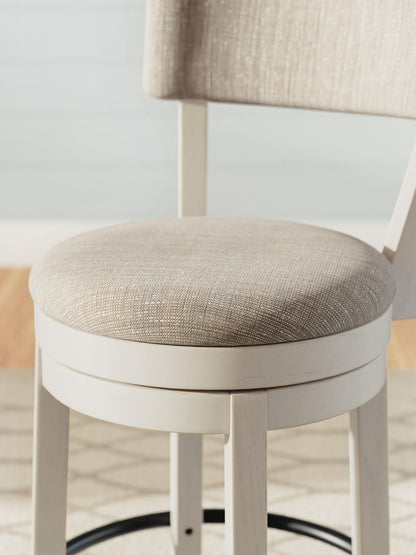 Robbinsdale - Upholstered Swivel Barstool (Set of 2) - Antique White - Signature Design by Ashley® - 3