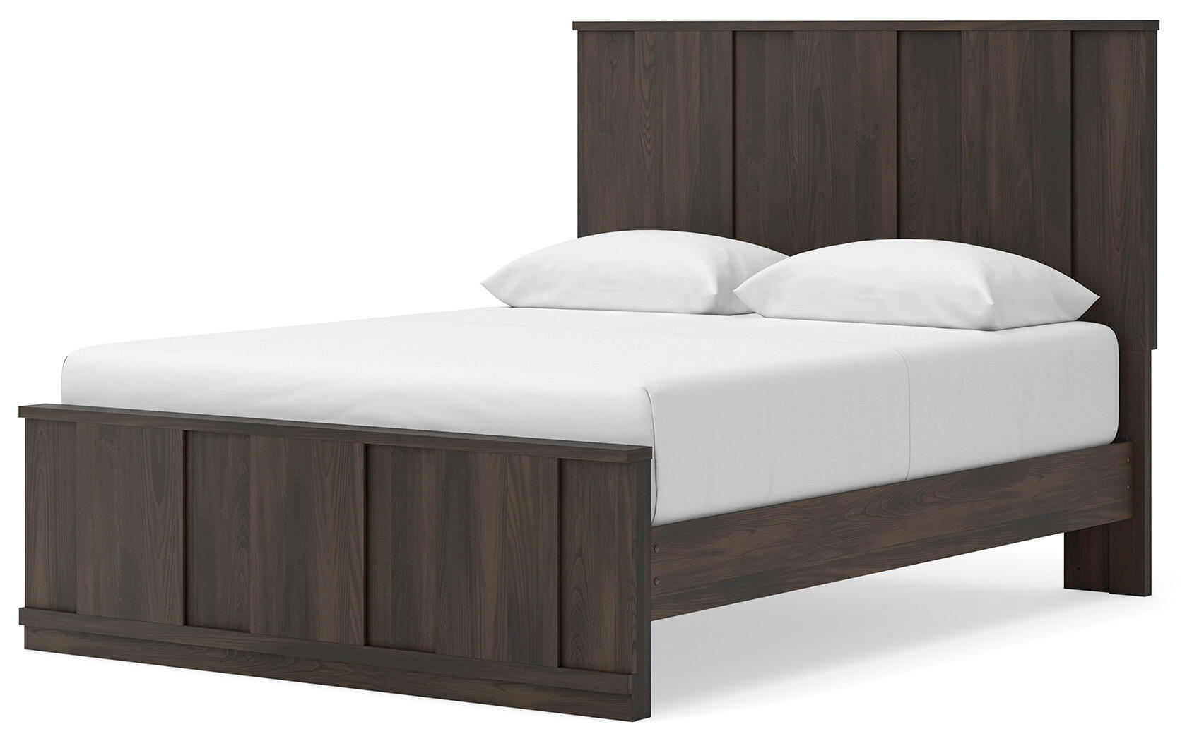 Shaehartin - Queen Panel Platform Bed - Dark Brown - Signature Design by Ashley® - 3