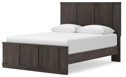 Shaehartin - Queen Panel Platform Bed - Dark Brown - Signature Design by Ashley® - 3