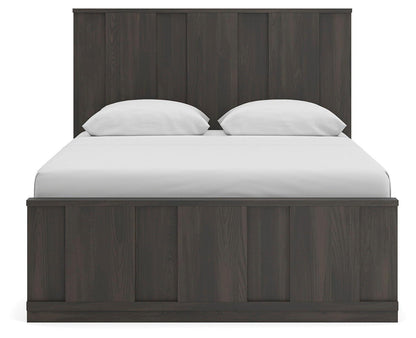 Shaehartin - Queen Panel Platform Bed - Dark Brown - Signature Design by Ashley® - 4