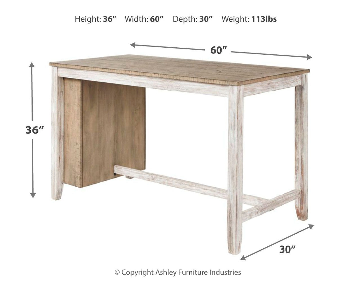 Skempton - Rectangular Counter Table With Storage Set - Signature Design by Ashley® - 4