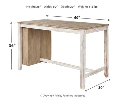Skempton - Rectangular Counter Table With Storage Set - Signature Design by Ashley® - 4