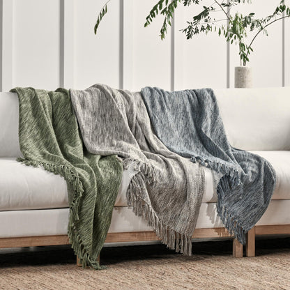 Throws - TC Sharma Throw - Denim Blue - Villa - 4