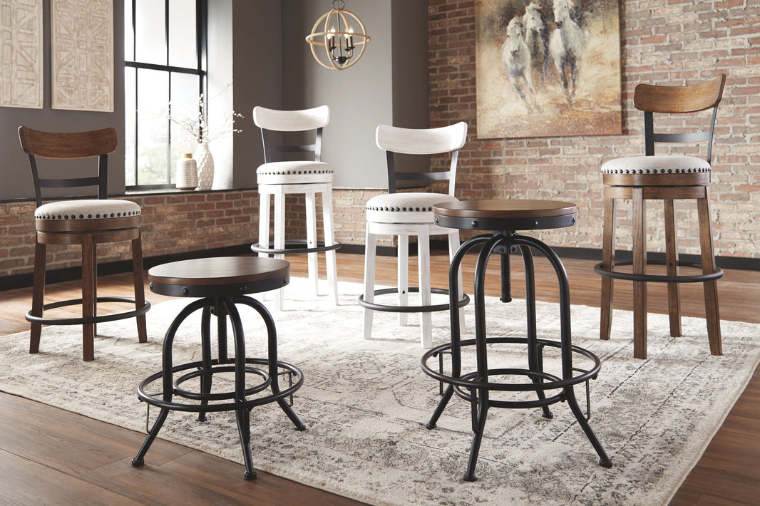 Valebeck - Swivel Barstool (Set of 2) - Brown / Black - Signature Design by Ashley® - 2