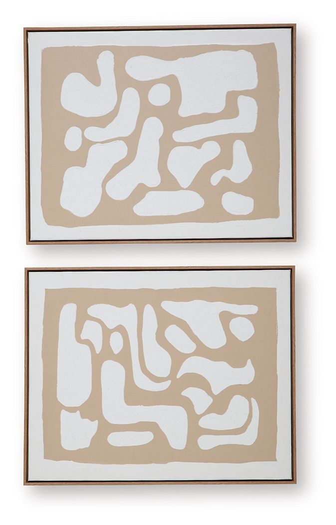 Waldett - Wall Art Set (Set of 2) - Beige / White - Signature Design by Ashley® - 9