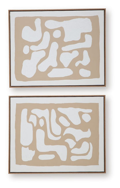 Waldett - Wall Art Set (Set of 2) - Beige / White - Signature Design by Ashley® - 9