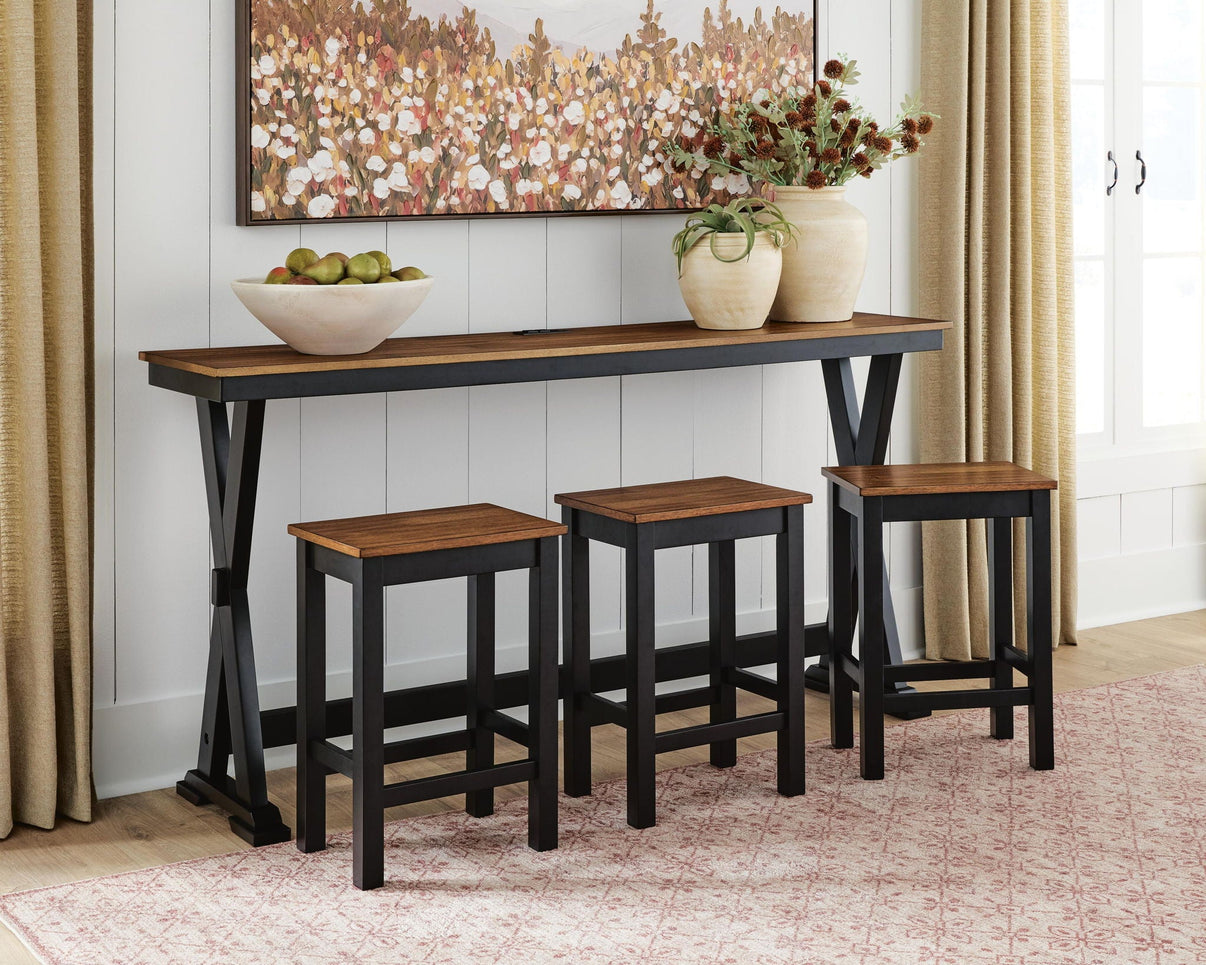 Wildenauer - Rectangular Dining Room Counter Table Set (Set of 4) - Brown / Black - Signature Design by Ashley® - 6